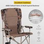  - Portable Camping Chair with 400 LBS Metal Frame and Anti - Slip Feet - Outdoor Style Company