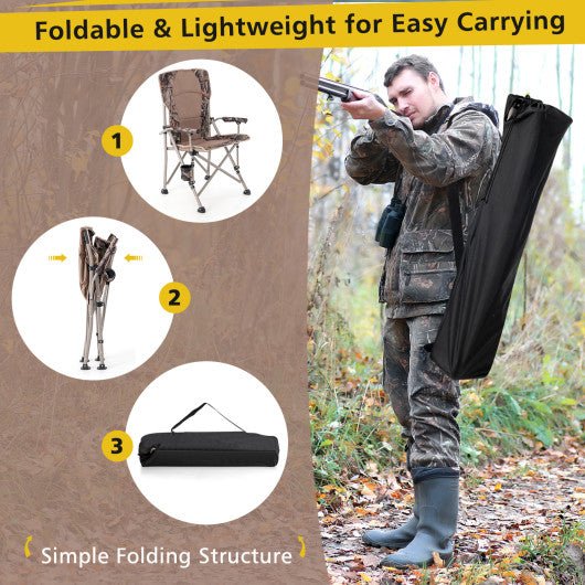  - Portable Camping Chair with 400 LBS Metal Frame and Anti - Slip Feet - Outdoor Style Company