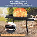  - Portable Charcoal Grill with Electric Roasting Fork - Outdoor Style Company