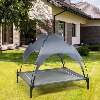  - Portable Elevated Outdoor Pet Bed with Removable Canopy Shade - Outdoor Style Company