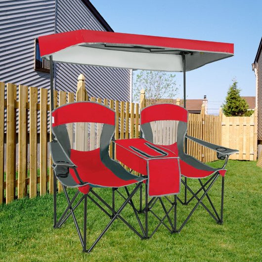  - Portable Folding Camping Canopy Chairs with Cup Holder - Outdoor Style Company
