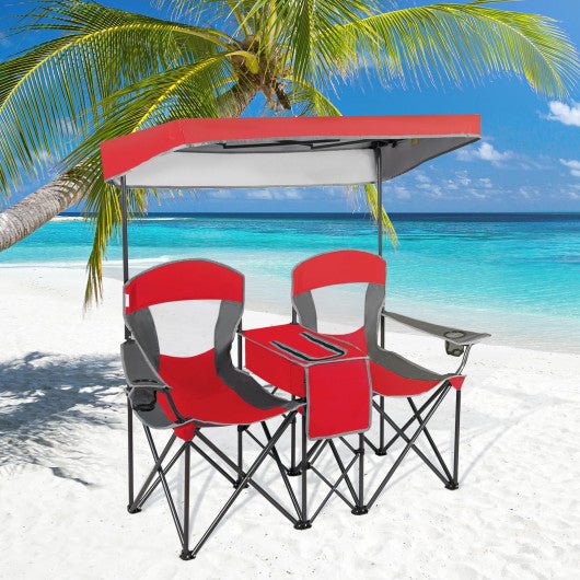  - Portable Folding Camping Canopy Chairs with Cup Holder - Outdoor Style Company
