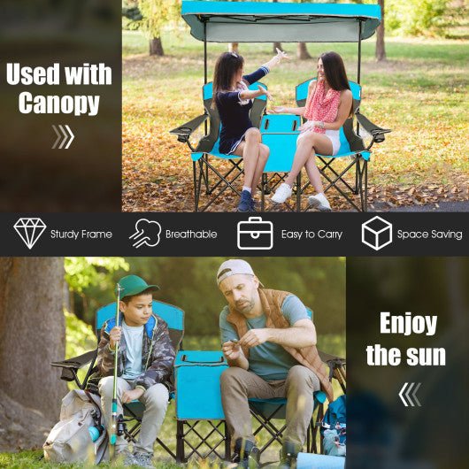  - Portable Folding Camping Canopy Chairs with Cup Holder - Outdoor Style Company