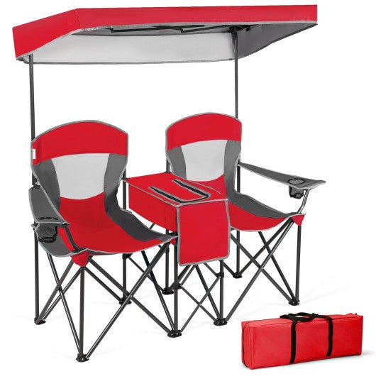  - Portable Folding Camping Canopy Chairs with Cup Holder - Outdoor Style Company