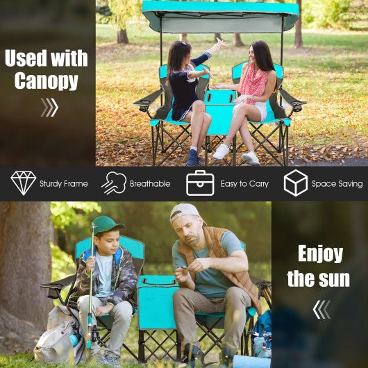  - Portable Folding Camping Canopy Chairs with Cup Holder - Outdoor Style Company