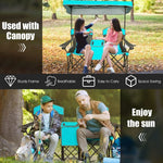 - Portable Folding Camping Canopy Chairs with Cup Holder - Outdoor Style Company