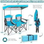  - Portable Folding Camping Canopy Chairs with Cup Holder - Outdoor Style Company