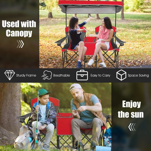  - Portable Folding Camping Canopy Chairs with Cup Holder - Outdoor Style Company