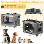  - Portable Folding Dog Soft Crate Cat Carrier with 4 Lockable Wheels - Outdoor Style Company