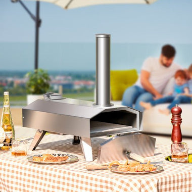  - Portable Stainless Steel Outdoor Pizza Oven with 12 Inch Pizza Stone - Outdoor Style Company