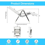  - PP Folding Patio Chaise Lounger with 7 - Level Backrest and Cozy Footrest - Outdoor Style Company