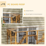 PawHut Catio Playground Cat Window Box Outside Enclosure for Multiple Cats w/ Shelves & Bridges, Yellow