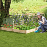  - Raised Garden Bed with 2 Planter Boxes and 3 Trellis - Outdoor Style Company