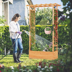  - Raised Garden Bed with Arch Trellis - Outdoor Style Company