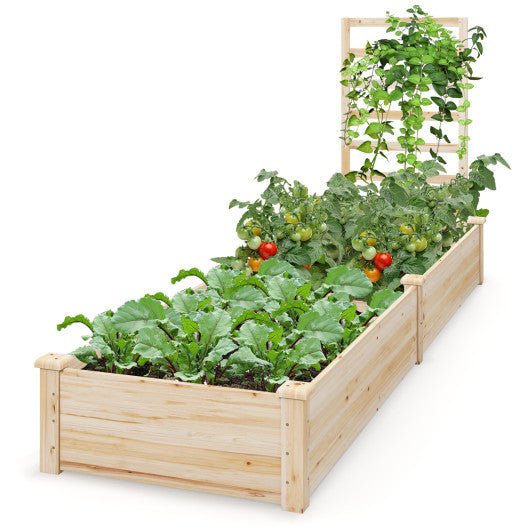  - Raised Garden Bed with Planter Box and Trellis - Outdoor Style Company