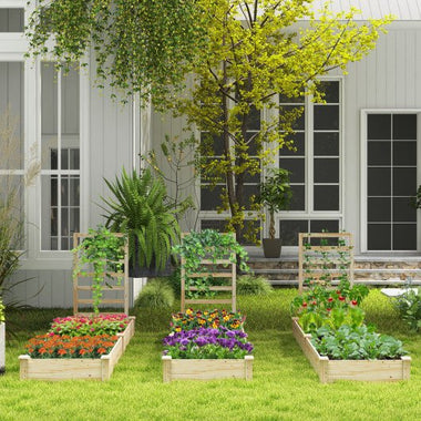  - Raised Garden Bed with Planter Box and Trellis - Outdoor Style Company