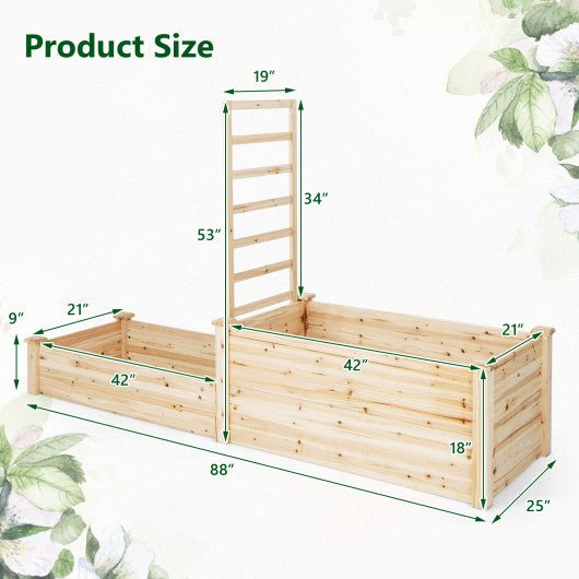  - Raised Garden Bed with Trellis - Outdoor Style Company