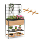  - Raised Garden Bed with Trellis 2 - tier Storage Shelves - Outdoor Style Company