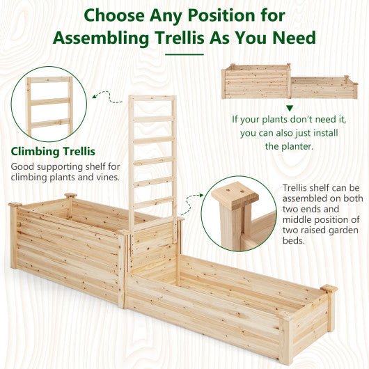  - Raised Garden Bed with Trellis - Outdoor Style Company