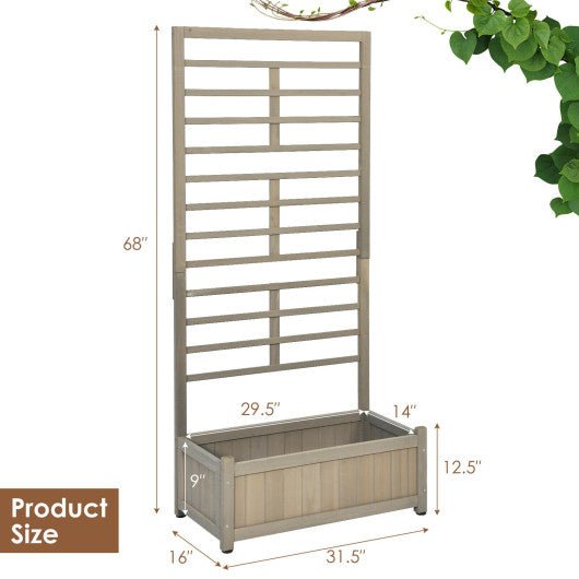  - Raised Garden Bed with Trellis for Climbing Plants - Outdoor Style Company