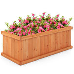  - Raised Garden Bed Wooden Planter Box with 4 Drainage Holes and Detachable Bottom Panels - Outdoor Style Company