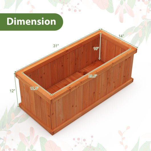  - Raised Garden Bed Wooden Planter Box with 4 Drainage Holes and Detachable Bottom Panels - Outdoor Style Company