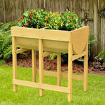  - Raised Wooden Planter Vegetable Flower Bed with Liner - Outdoor Style Company