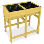  - Raised Wooden Planter Vegetable Flower Bed with Liner - Outdoor Style Company