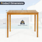  - Rectangular Indoor and Outdoor Bar Height Table for Garden - Outdoor Style Company