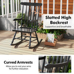  - Rocking Chair with Solid Wooden Frame for Garden and Patio - Outdoor Style Company