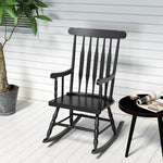  - Rocking Chair with Solid Wooden Frame for Garden and Patio - Outdoor Style Company