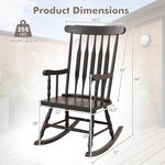  - Rocking Chair with Solid Wooden Frame for Garden and Patio - Outdoor Style Company