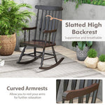  - Rocking Chair with Solid Wooden Frame for Garden and Patio - Outdoor Style Company