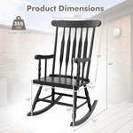  - Rocking Chair with Solid Wooden Frame for Garden and Patio - Outdoor Style Company