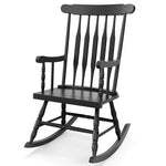  - Rocking Chair with Solid Wooden Frame for Garden and Patio - Outdoor Style Company