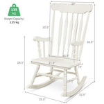  - Rocking Chair with Solid Wooden Frame for Garden and Patio - Outdoor Style Company