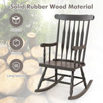  - Rocking Chair with Solid Wooden Frame for Garden and Patio - Outdoor Style Company