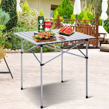  - Roll Up Portable folding Camping Aluminum Picnic Table - Outdoor Style Company