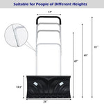  - Rolling Snow Pusher Shovel with Adjustable Handle - Outdoor Style Company