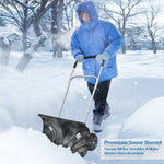  - Rolling Snow Pusher Shovel with Adjustable Handle - Outdoor Style Company