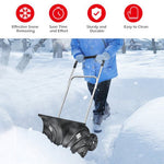 - Rolling Snow Pusher Shovel with Adjustable Handle - Outdoor Style Company