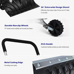  - Rolling Snow Pusher Shovel with Adjustable Handle - Outdoor Style Company