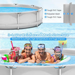  - Round Above Ground Swimming Pool With Pool Cover - Outdoor Style Company