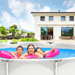  - Round Above Ground Swimming Pool With Pool Cover - Outdoor Style Company