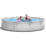  - Round Above Ground Swimming Pool With Pool Cover - Outdoor Style Company