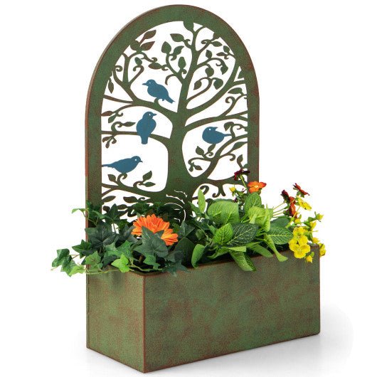  - Set of 2 Decorative Raised Garden Bed for Climbing Plants - Outdoor Style Company