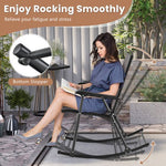  - Set of 2 Folding Rocking Chair with Breathable Seat Fabric - Set of 2 - Outdoor Style Company