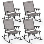  - Set of 2 Folding Rocking Chair with Breathable Seat Fabric - Set of 2 - Outdoor Style Company