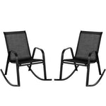  - Set of 2 Heavy - Duty Metal Patio Rocking Chair with Breathable Seat Fabric - Outdoor Style Company