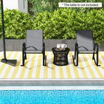  - Set of 2 Heavy - Duty Metal Patio Rocking Chair with Breathable Seat Fabric - Outdoor Style Company